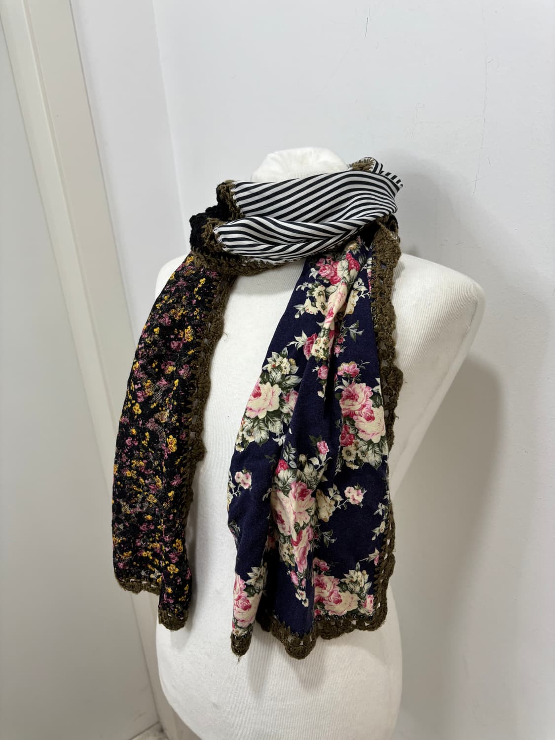 플라워 패턴 레이스 모리 머플러 스카프 상품이미지1