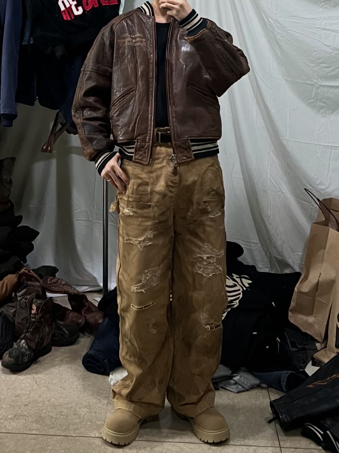 아비렉스 아이콘 가죽자켓 상품이미지4