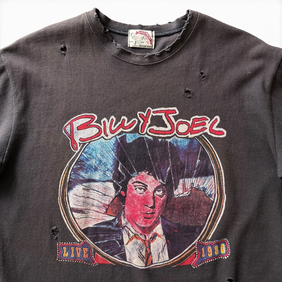 Billy Joel Live 1980 Distressed T-Shirt 상품이미지4