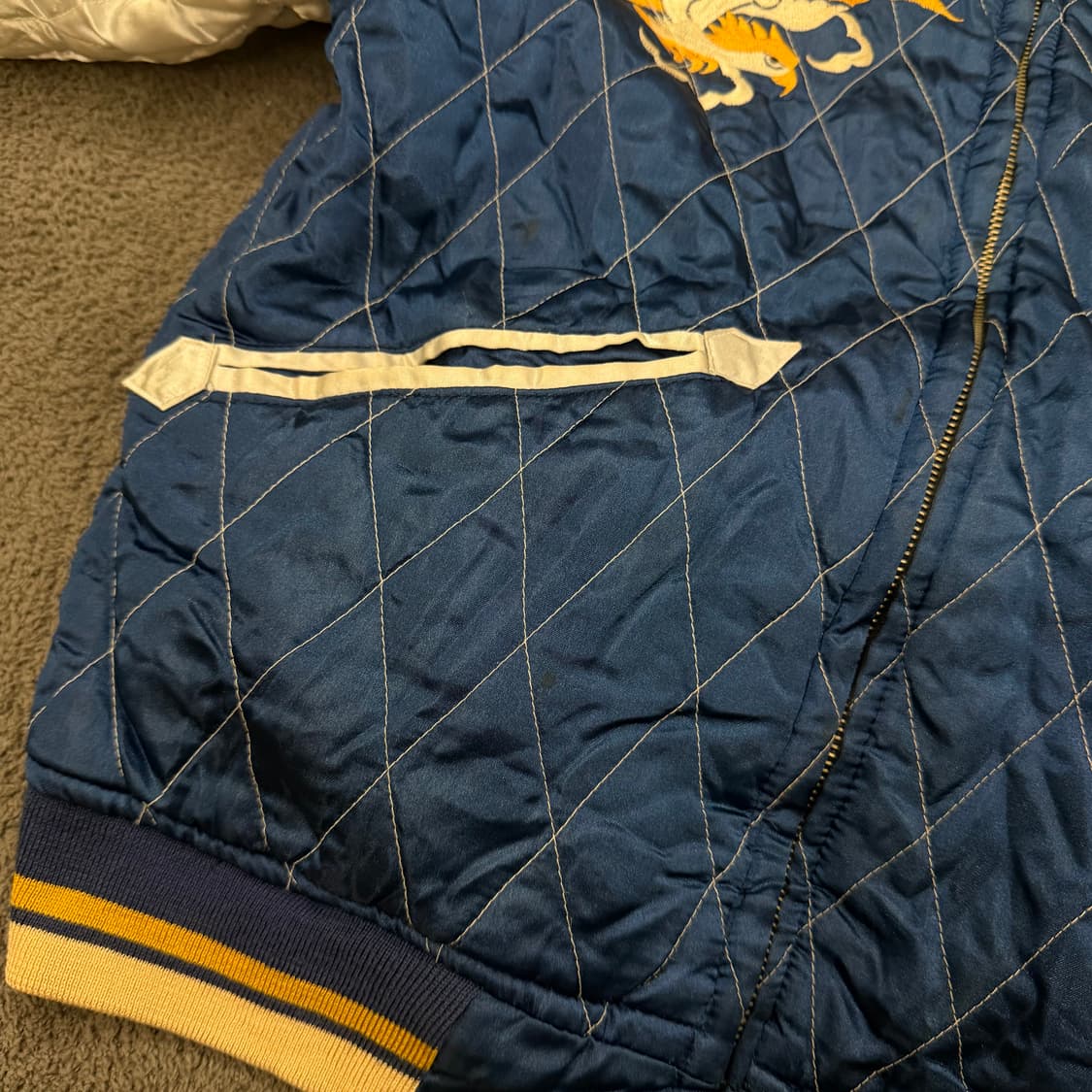 Jpn 일본 빈티지 리버시블 벨벳 자수 스카잔 자켓 상품이미지7