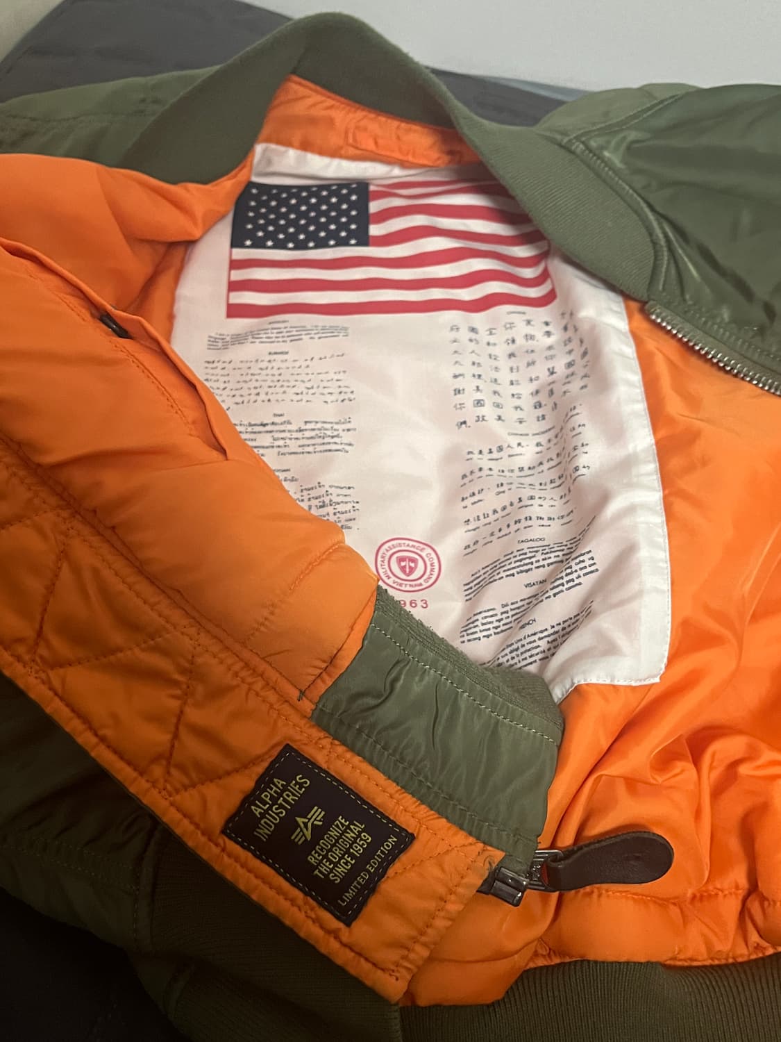 알파인더스트리 MA-1 1959 리미티드 에디션  상품이미지4