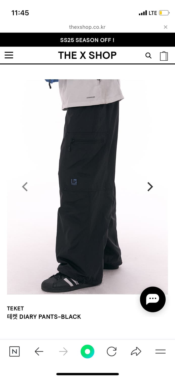 테켓 다이어리 팬츠 m 블랙 상품이미지2