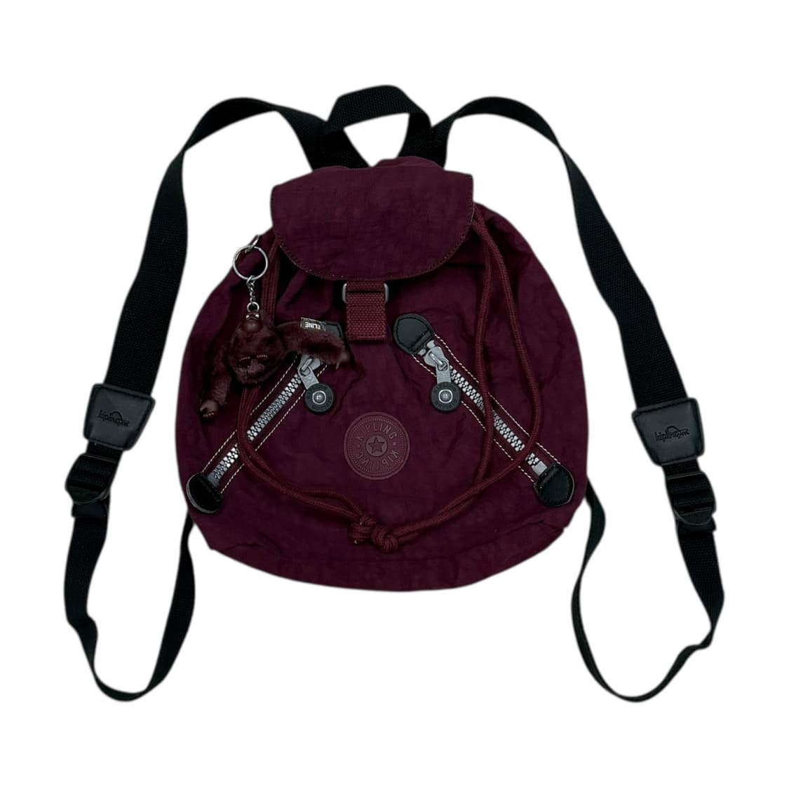 키플링 빈티지 모리걸 Y2K 포켓 복조리 미니백팩 버건디 마룬 레드 상품이미지1