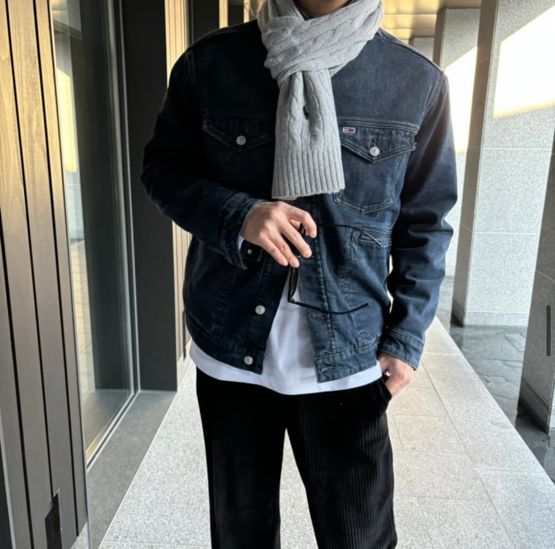 타미힐피거 타미진스 트러커 흑청자켓 L 상품이미지2