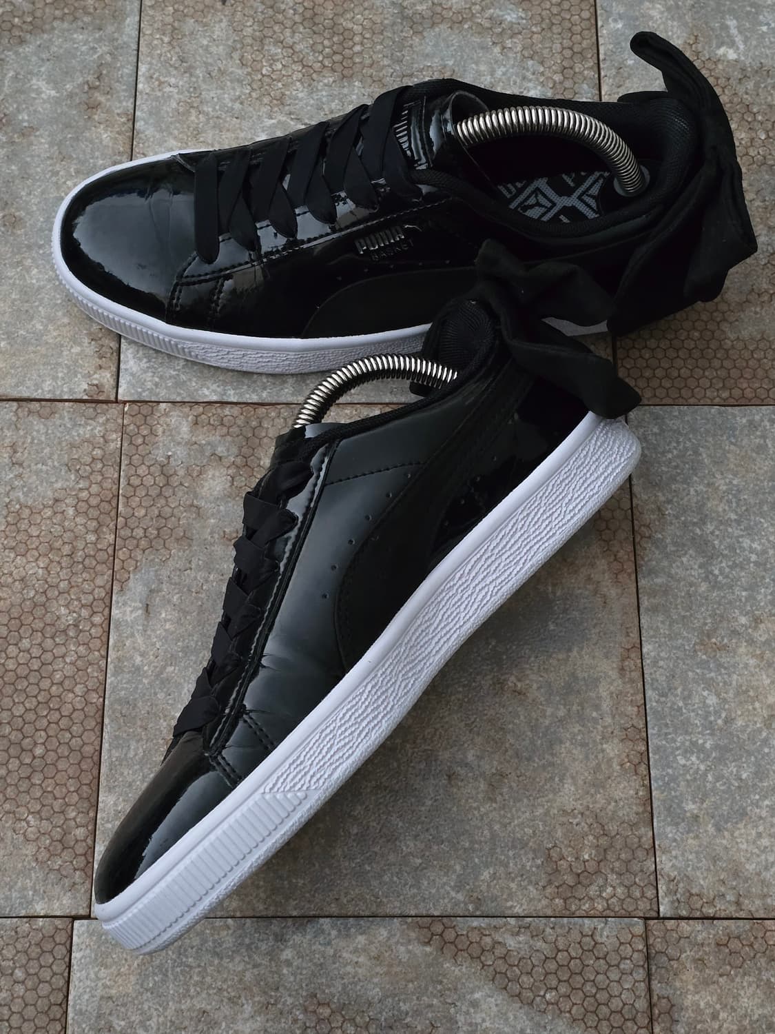 (230)푸마 바스켓 보우 블랙 페이턴트 상품이미지5