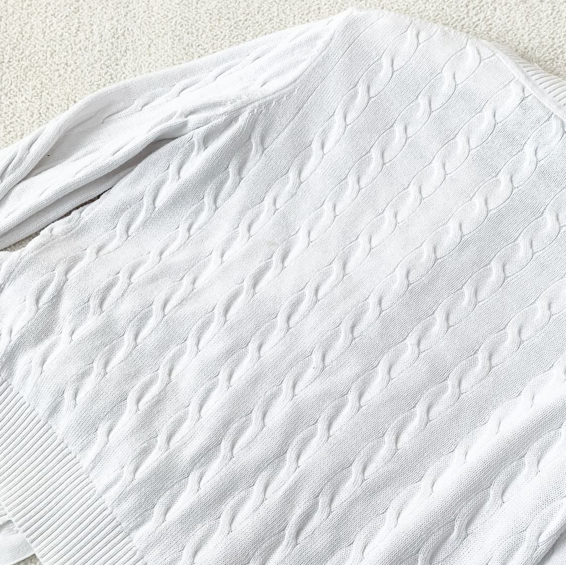 타미힐피거 미니로고 꽈배기 가디건 상품이미지3