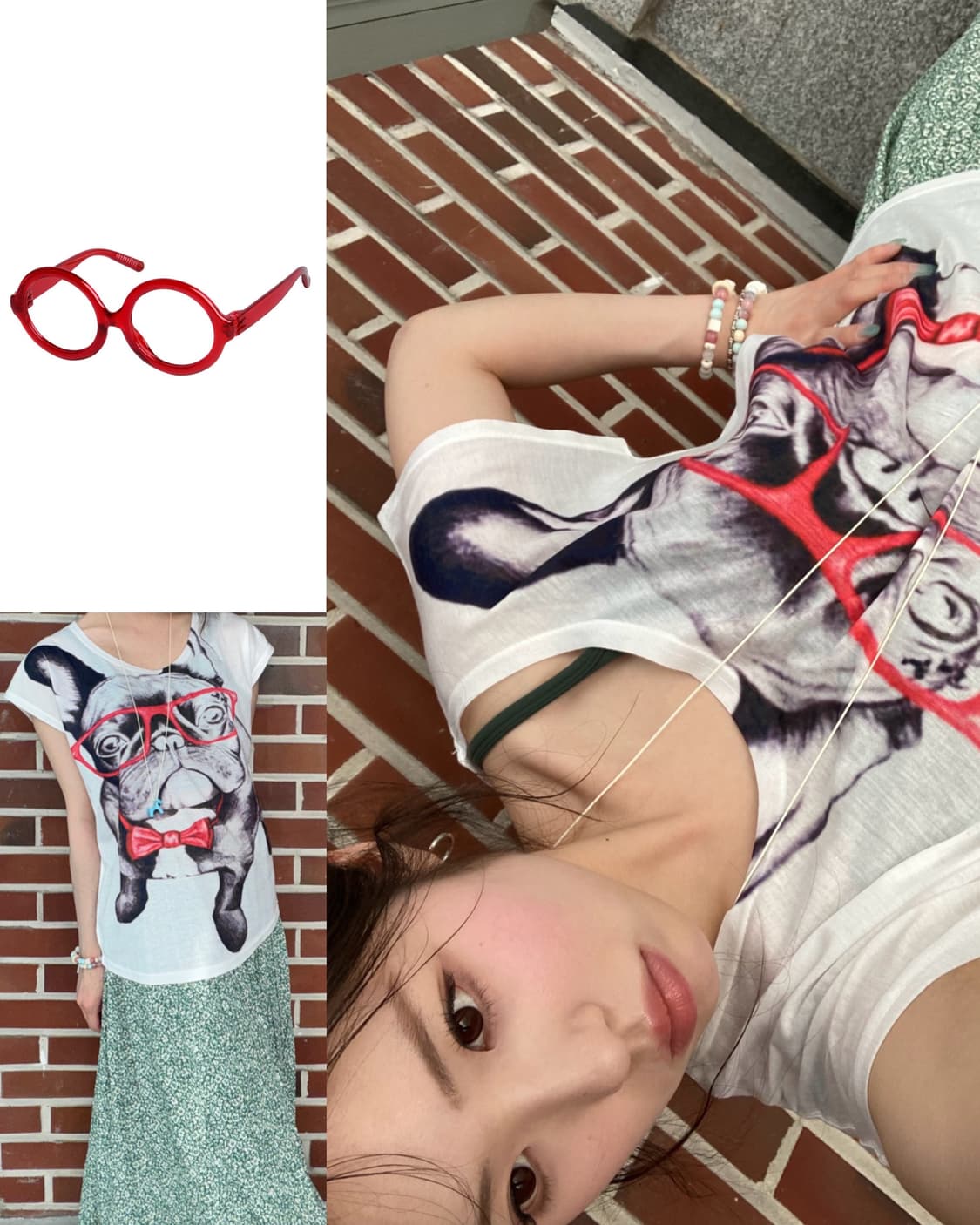 4차원 괴짜걸 코디세트 2pcs 상품이미지1