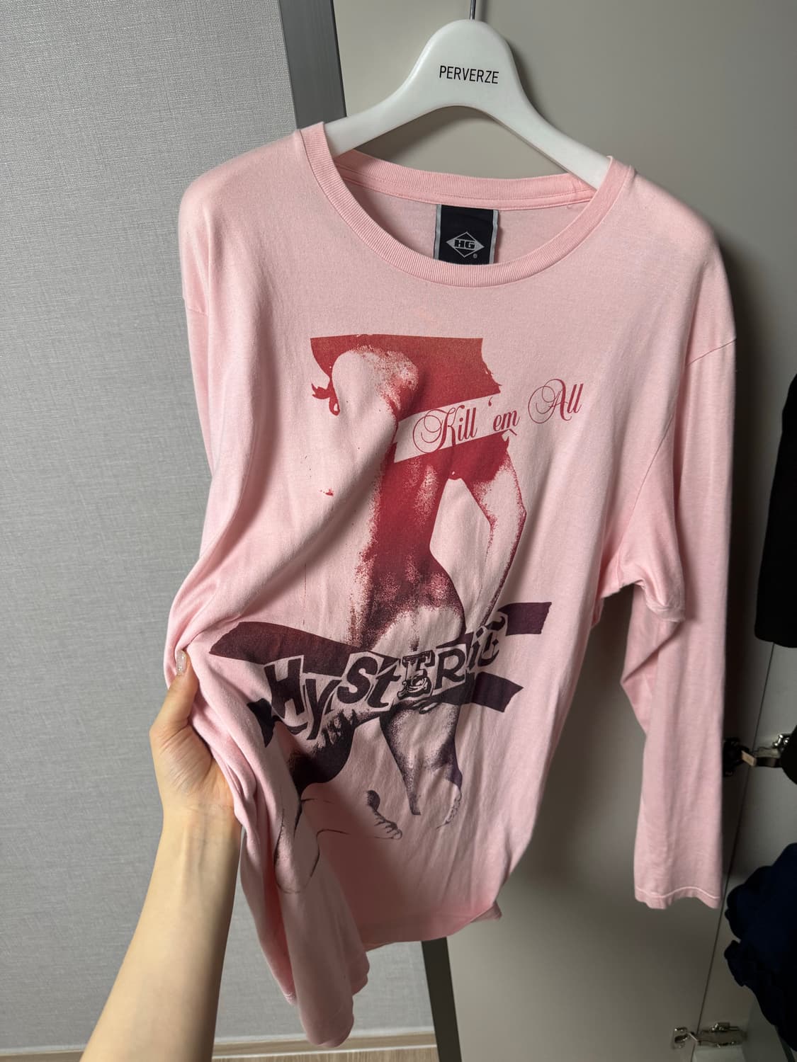 hysteric glamour 히스테릭글래머 롱슬리브 핑크 L 상품이미지1