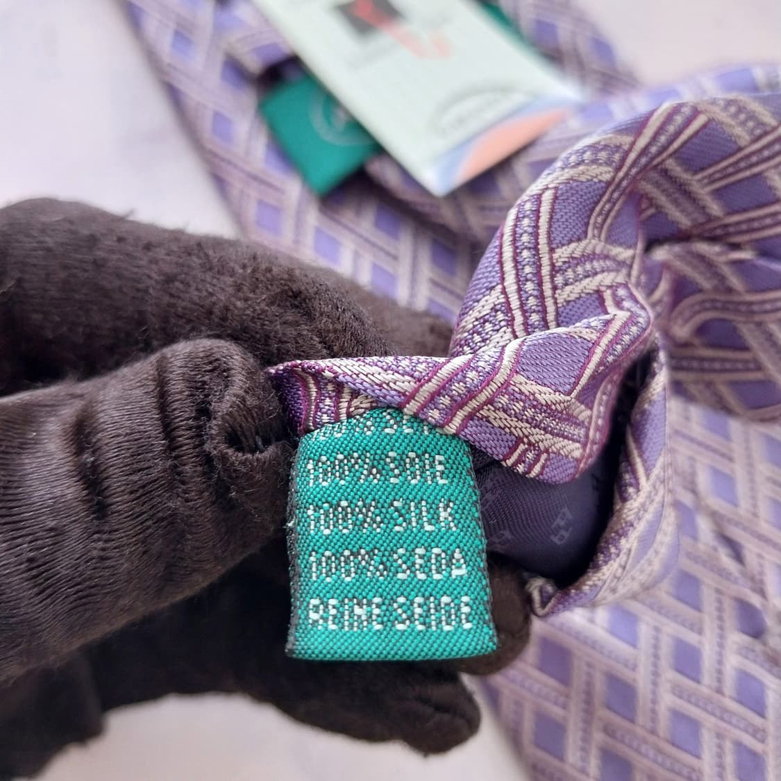 앤드류스타이 실크 퍼플 자카드 넥타이 8.7cm 새제품 K2545
 상품이미지9