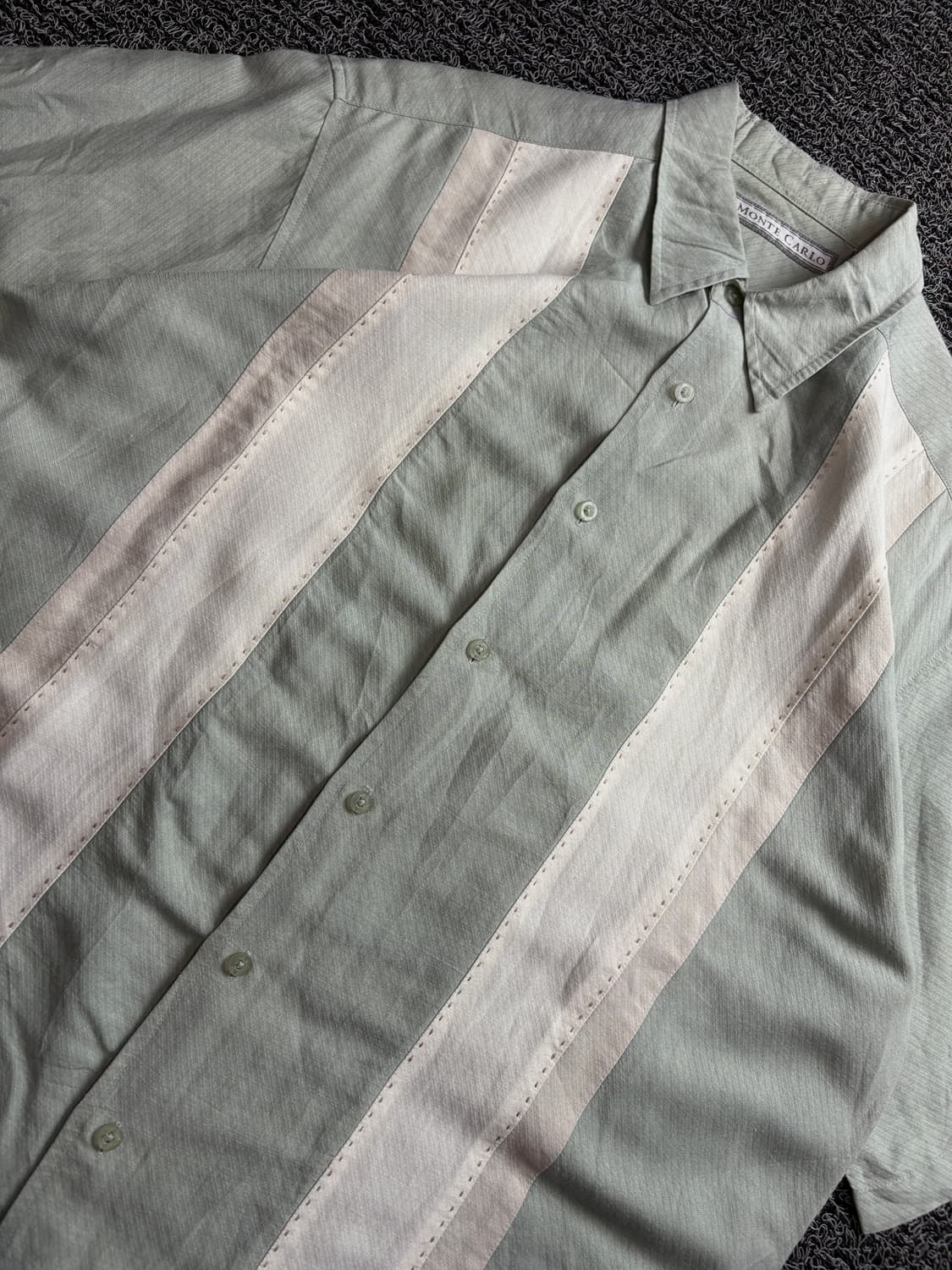 Carlo 빈티지 실키 쿠바 패턴 셔츠 3809 상품이미지3