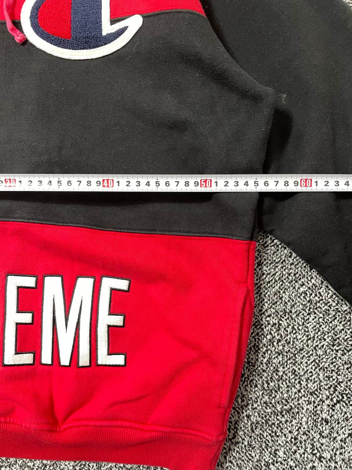 빈티지9. 챔피온 X 슈프림 콜라보 컬러블록 후드 티셔츠 후드티 스웻 상품이미지5