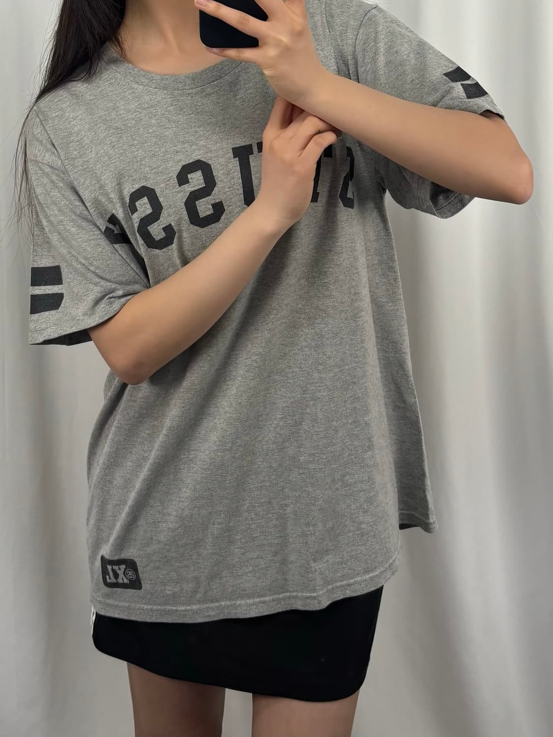 스투시 80 빅로고 그레이 반팔 상품이미지2
