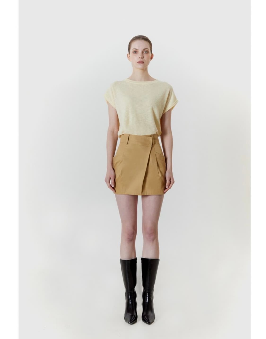 ONSENNE 온센느 Stitch Cotton Skirts 펌킨 카고 상품이미지1