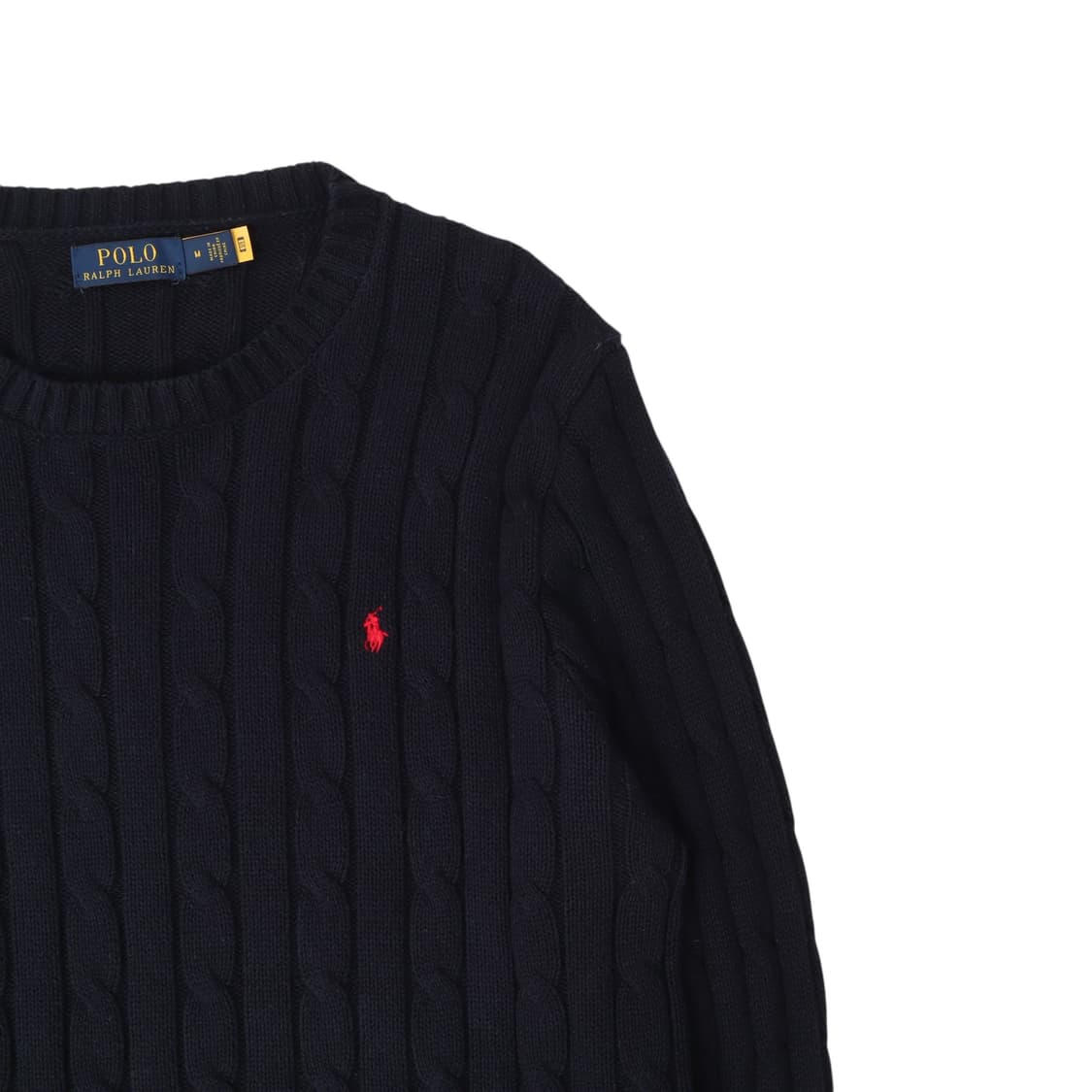폴로 랄프로렌 QR 네이비 케이블 니트 상품이미지3