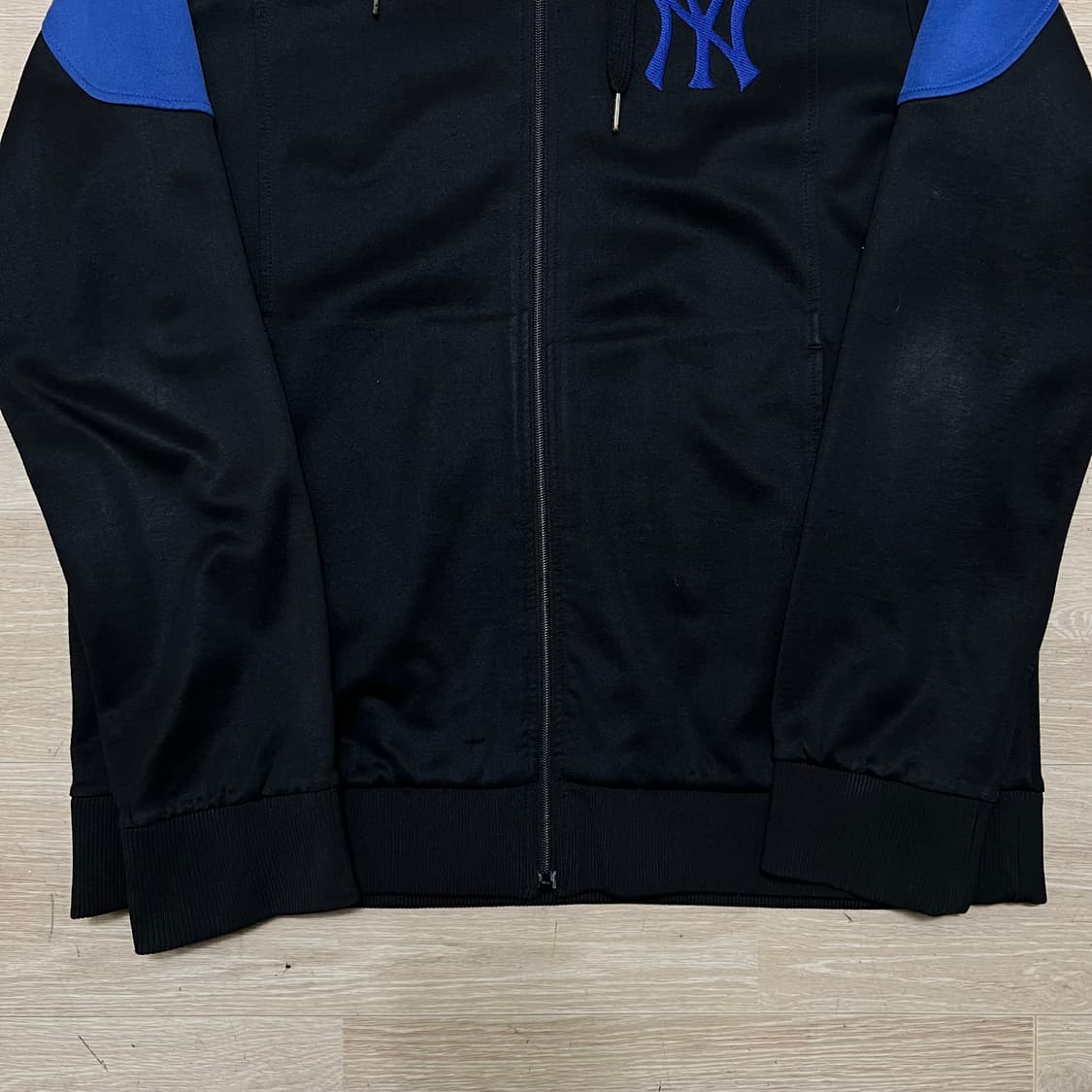 MLB 뉴욕양키스 배색 져지 트랙탑 후드집업 자켓 [블랙] 2XL/110 상품이미지3