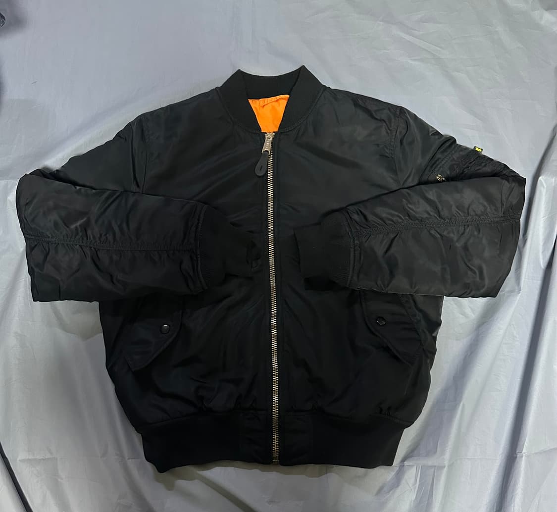 알파인더스트리 ma-1 항공자켓 블랙 슬림핏 상품이미지1