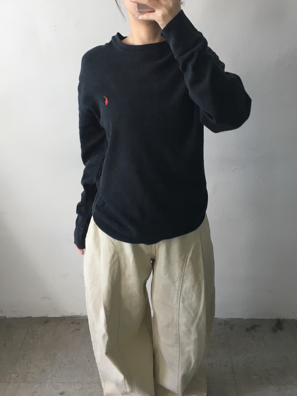 폴로 랄프로렌 와플 롱슬리브 상품이미지1
