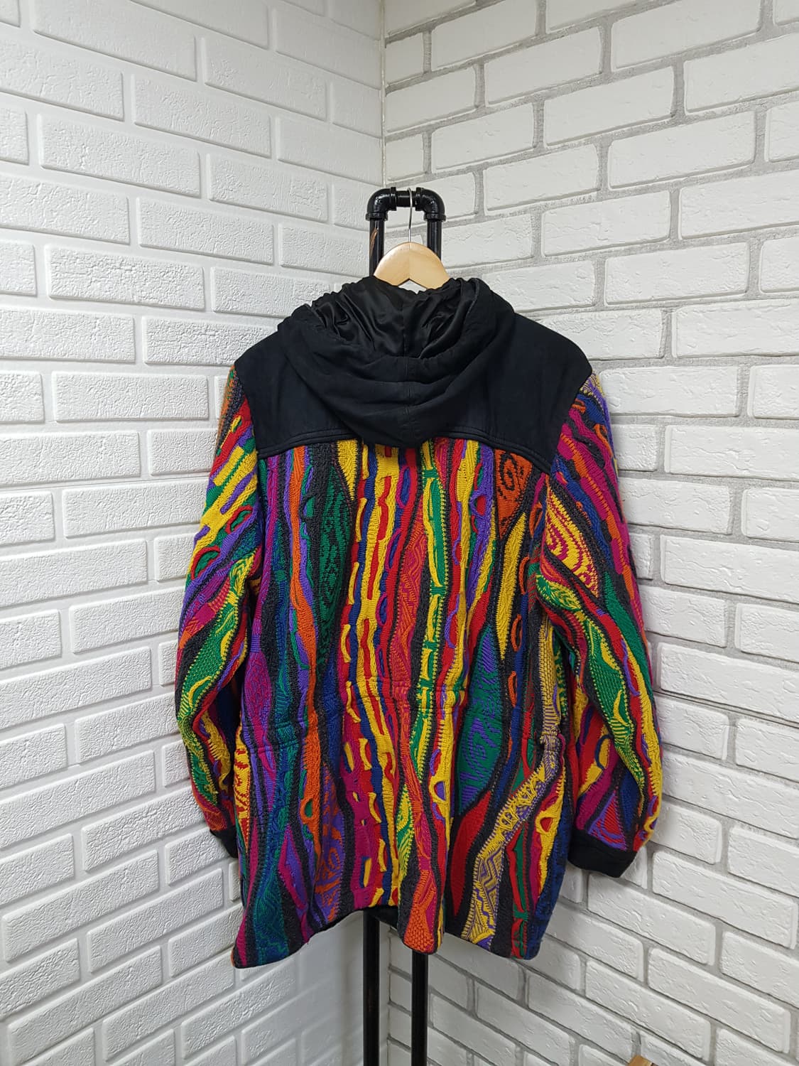 [L/105~110] 쿠지 COOGI 스웨이드 케이블 후드 자켓 상품이미지10