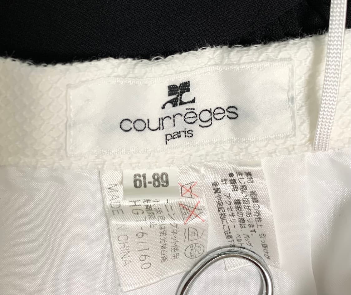 courrēges 꾸레쥬 h라인 아이보리 미디 스커트 상품이미지2