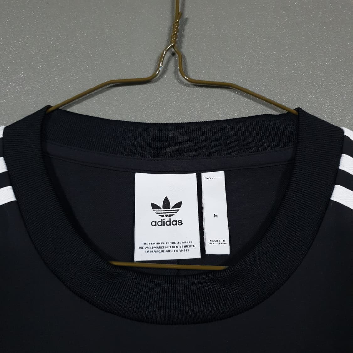 아디다스 트레포일 센터로고 우븐 하프 트랙 웜업 라운드 반팔티 블랙 M 상품이미지6