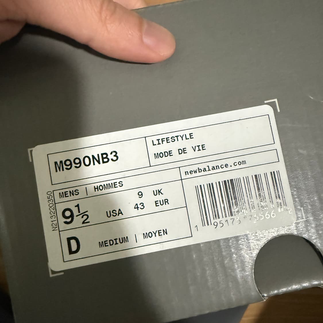 뉴발란스 990v3 네이비 275 판매 상품이미지7