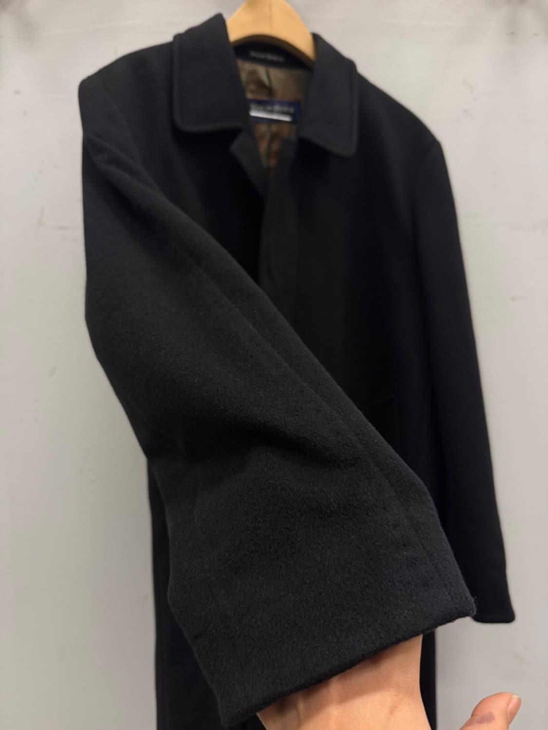 YSL 울 롱 코트 블랙 46 (남성95) 상품이미지6