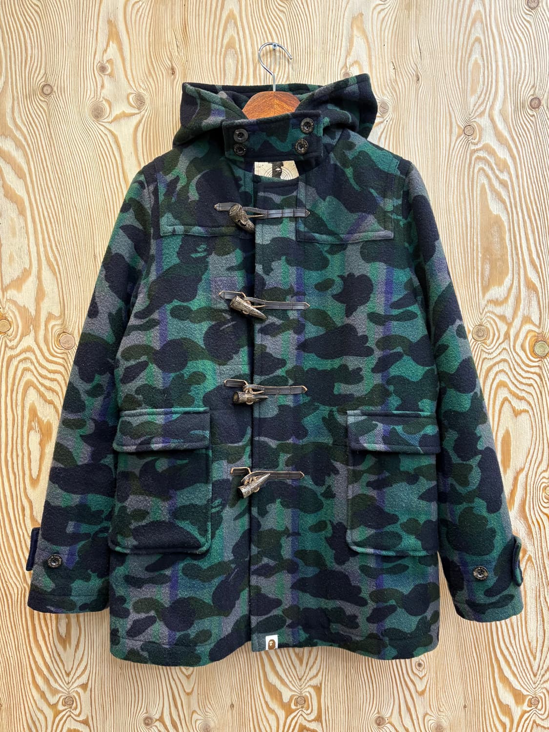 00s 베이프 녹계 더플 코트 상품이미지1