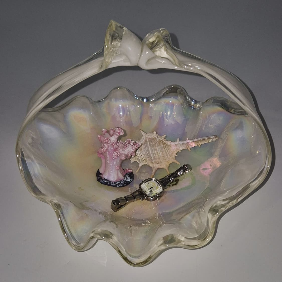 80s 쿠라타 진주 오로라 러플 바구니 상품이미지5