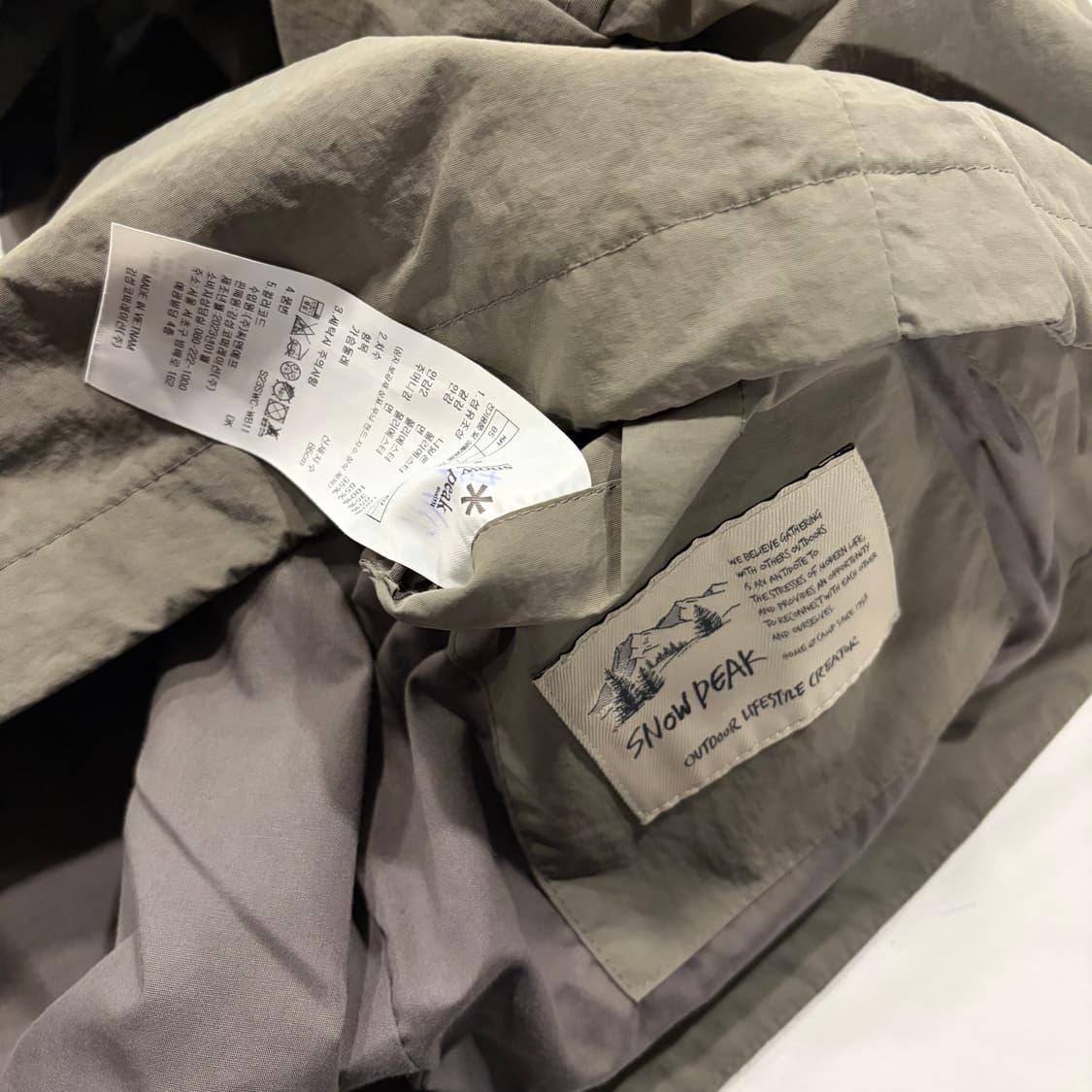 [85] 스노우피크 포켓 후드 바람막이 자켓 카키 D209 상품이미지10