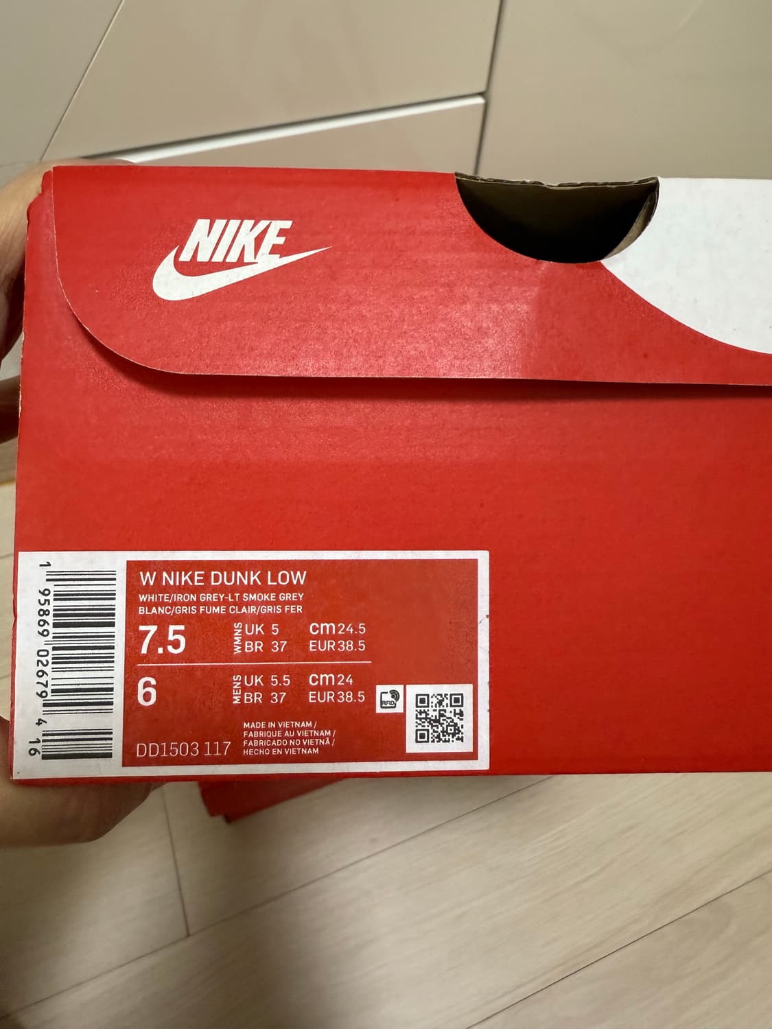 나이키 덩크 로우 스모크 그레이 245 상품이미지7