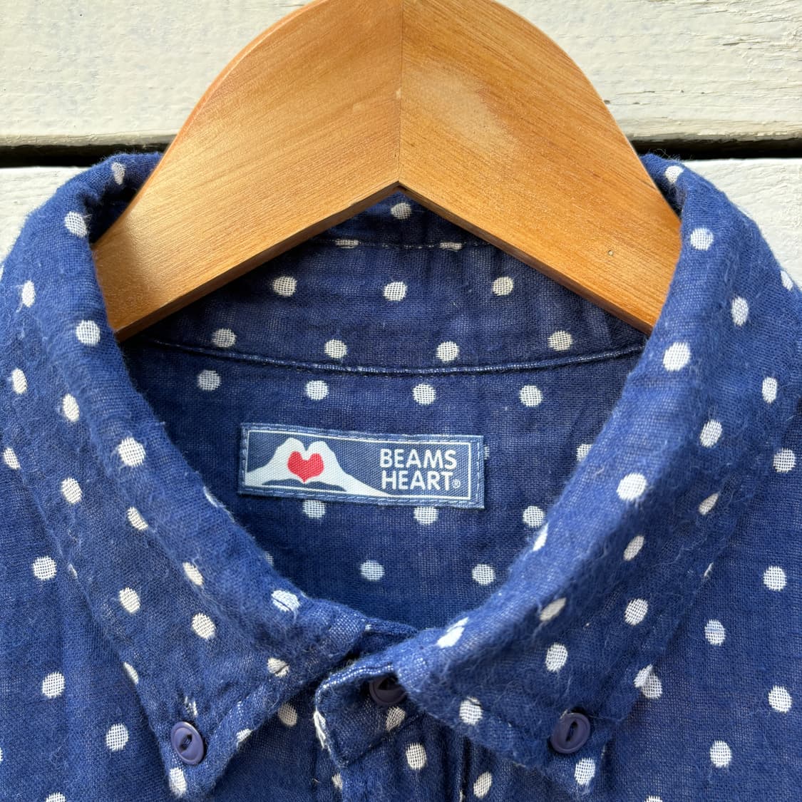 Beams 빔즈 하트 도트 땡땡이 셔츠 상품이미지3