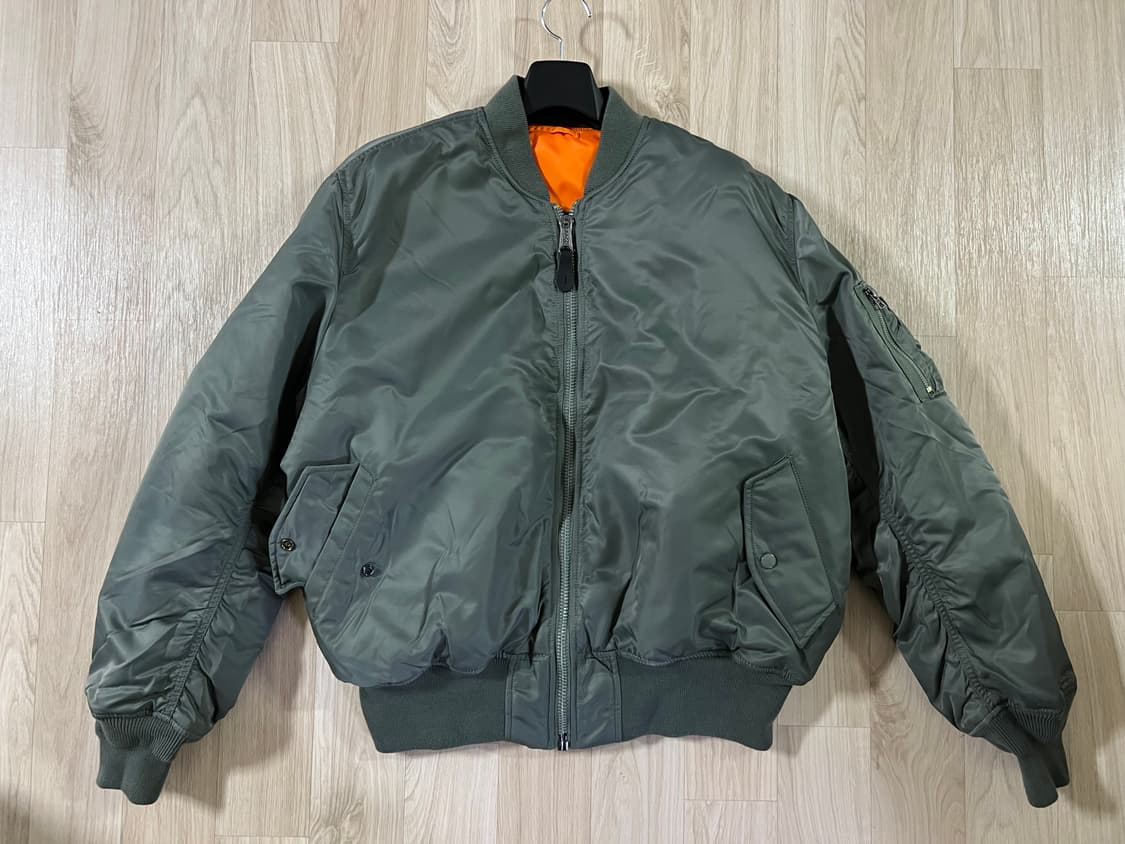 알파인더스트리 ma-1 플라이트 자켓 필드그레이 XL 상품이미지1