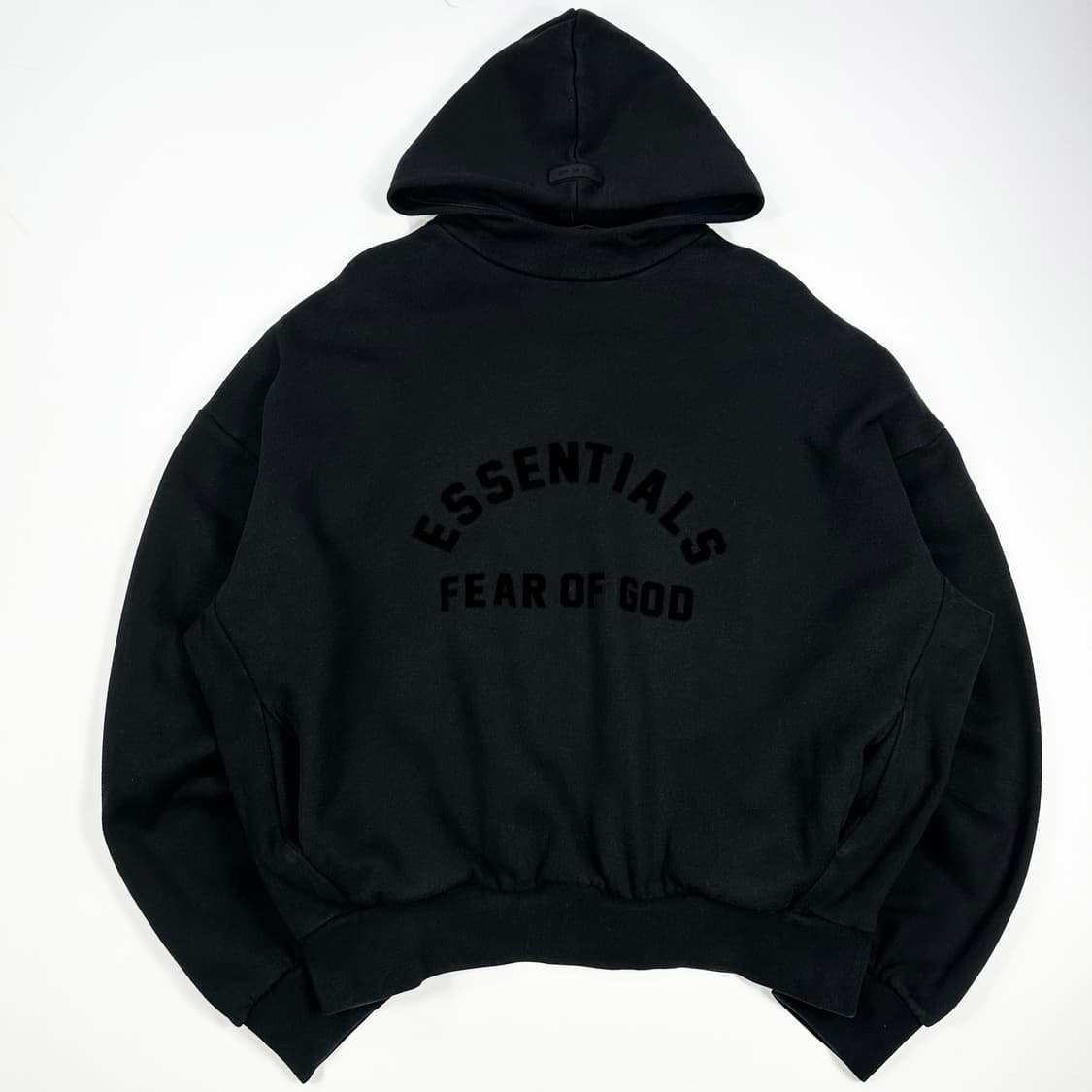 피오갓 에센셜 모크넥 블랙 후드티 (실측 L) 상품이미지2