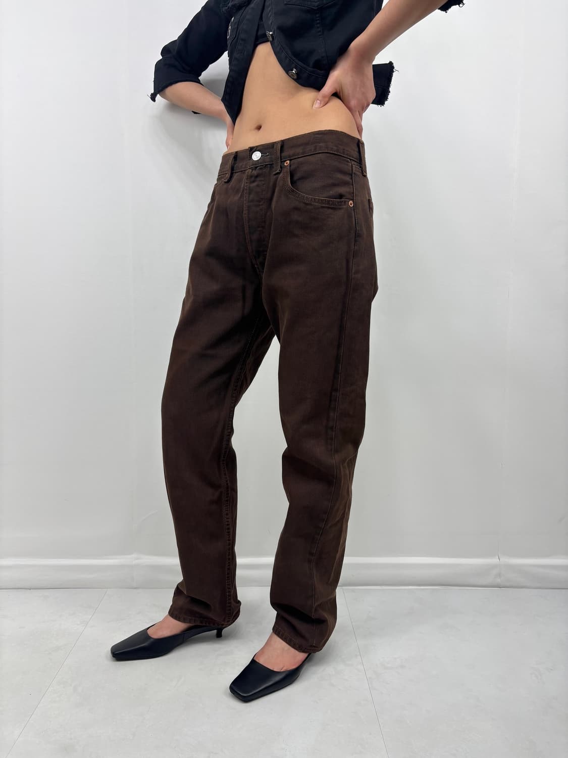 LEVIS 501 WASHED BROWN 상품이미지7