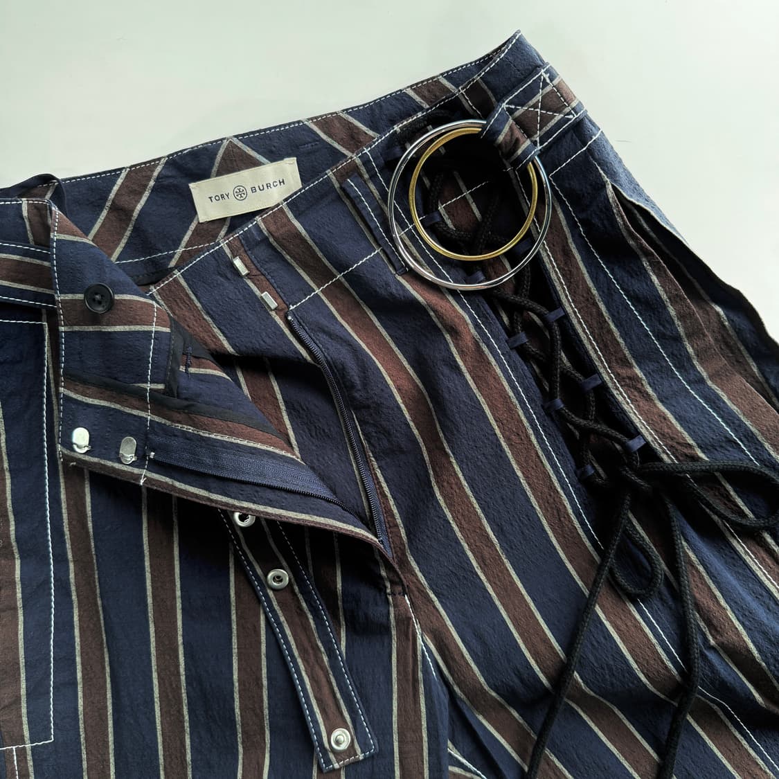 토리버치 22 벨티드 스트라이프 트라우저 상품이미지4