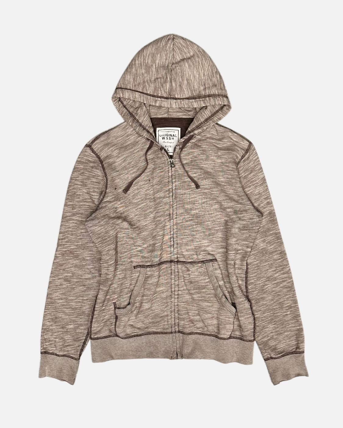 grunge melange aging hood zip-up 상품이미지2