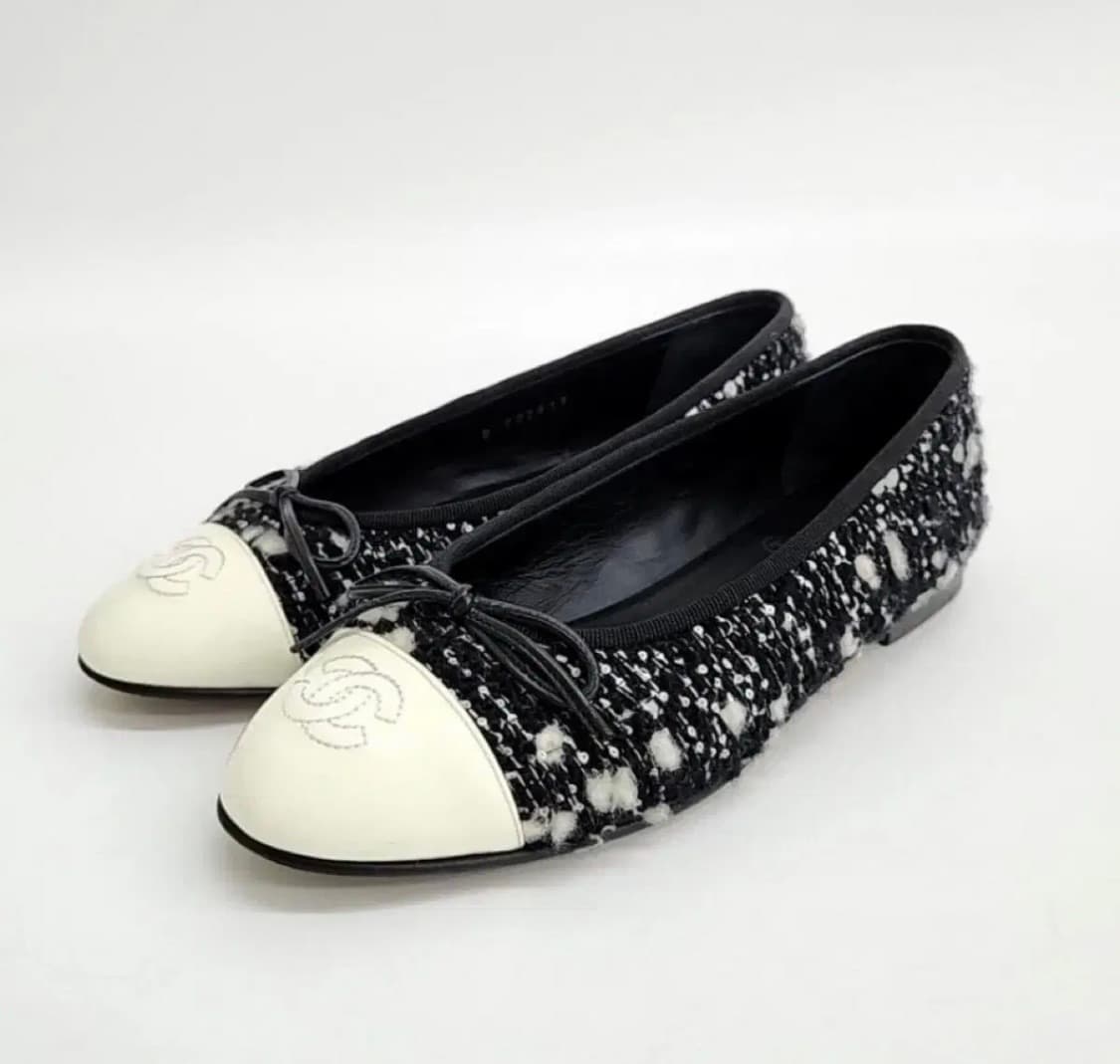 샤넬 트위드 발레리나 플랫 37 상품이미지1