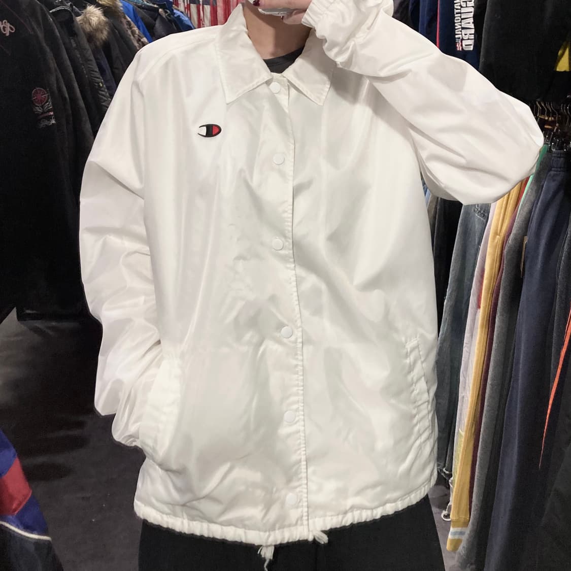 [IM]챔피온 화이트 코치자켓 상품이미지4