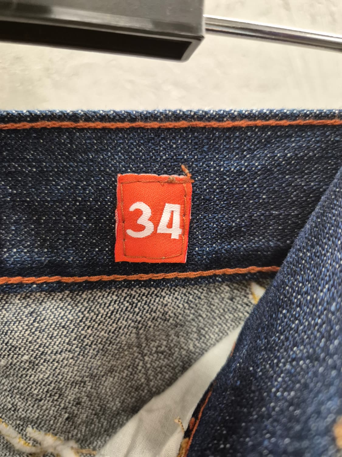 에드하디 데님 팬츠 34x33 호랑이 자수 상품이미지4