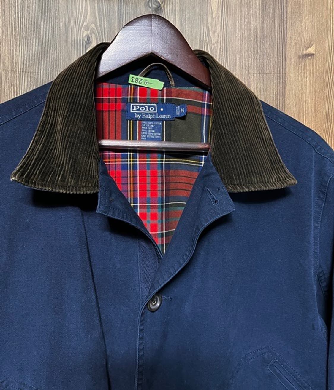 폴로 헌팅 코튼 워크 자켓 안감 타탄 루즈핏  M 상품이미지2