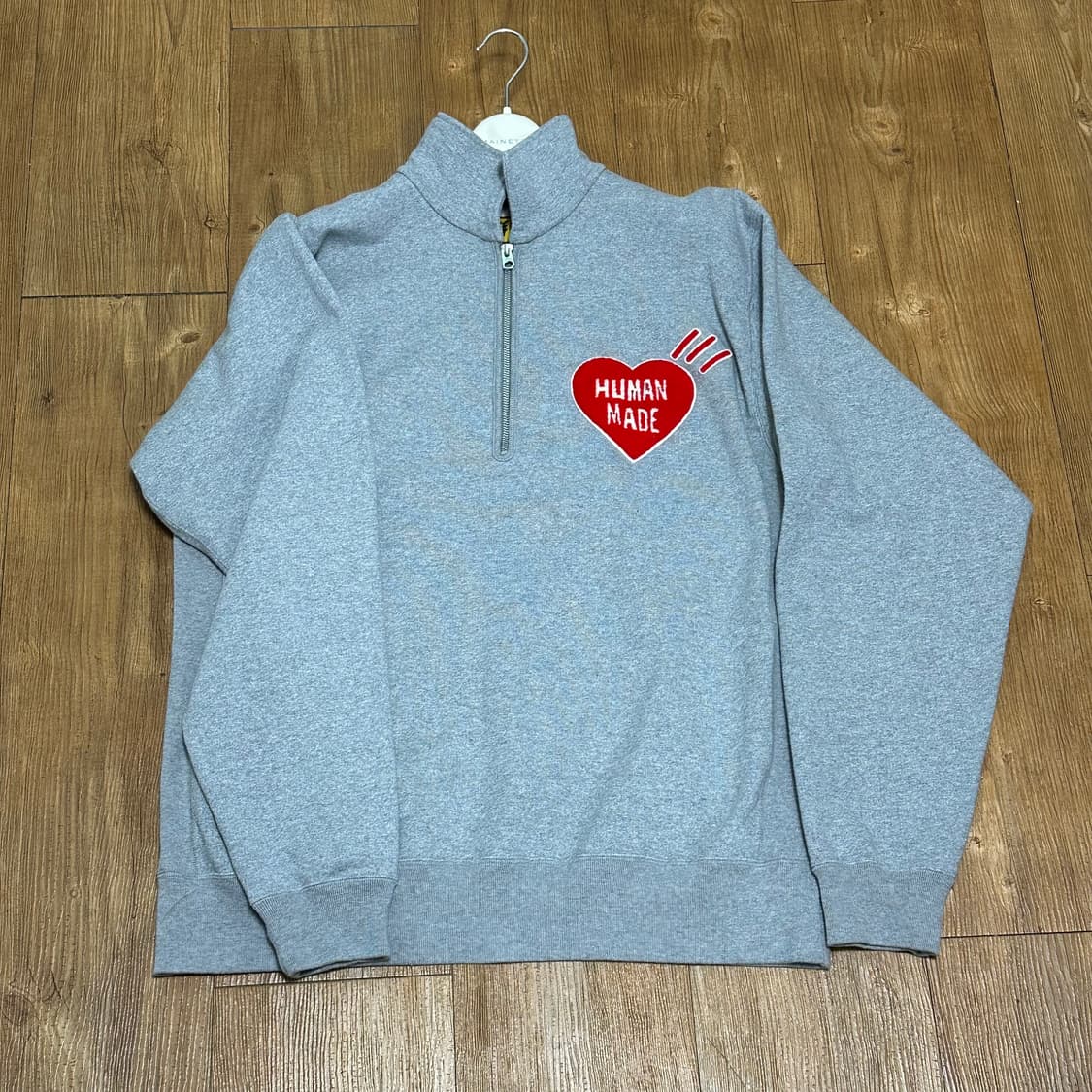 휴먼메이드 하프집업 맨투맨 그레이 xl사이즈 상품이미지1