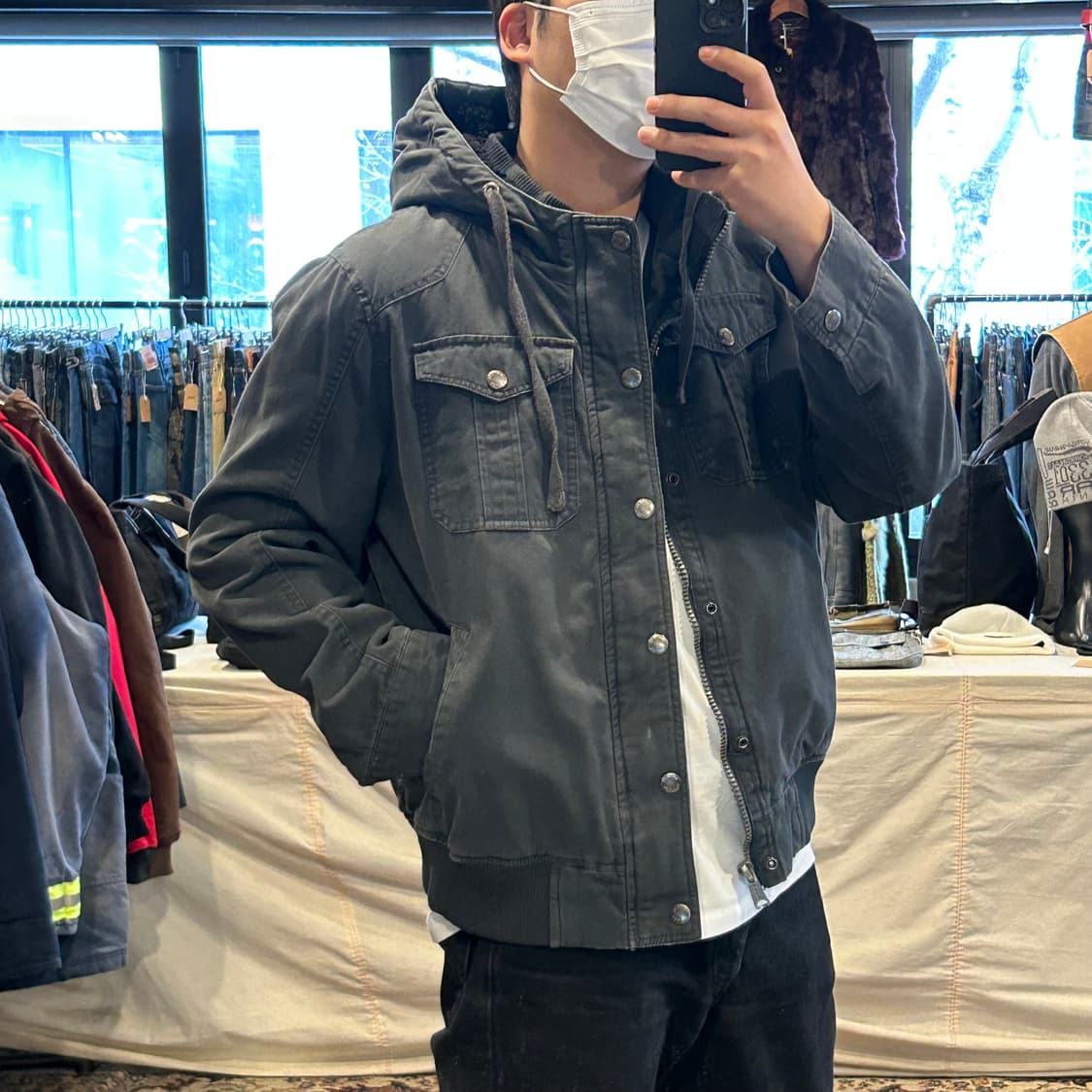 L) ROUTE 66 캔버스 코튼 후드 자켓 상품이미지9