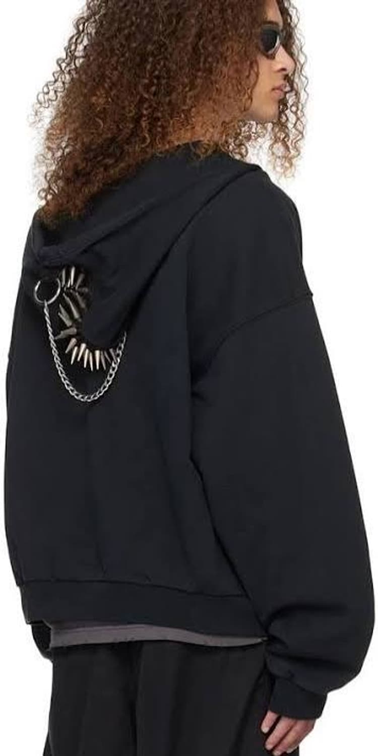 WE11DONE MOHAWK SPIKE DETAIL HOODIE ZIP 상품이미지5