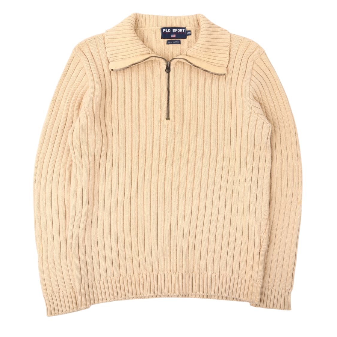 90s 폴로 스포츠 골지 하프집업 니트 상품이미지1