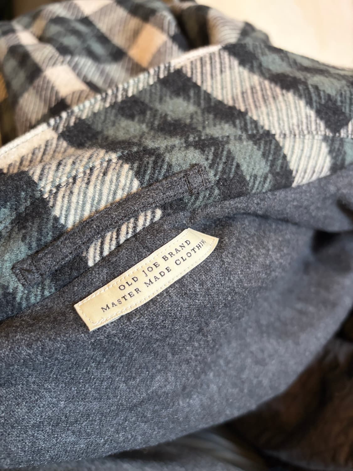 올드조 체크 캐시미어 코트 상품이미지2