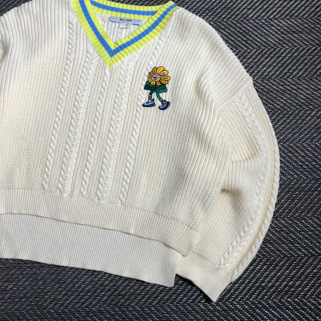 쥬시쥬디 케이블 아이보리 스웨터 니트o 4786 상품이미지2