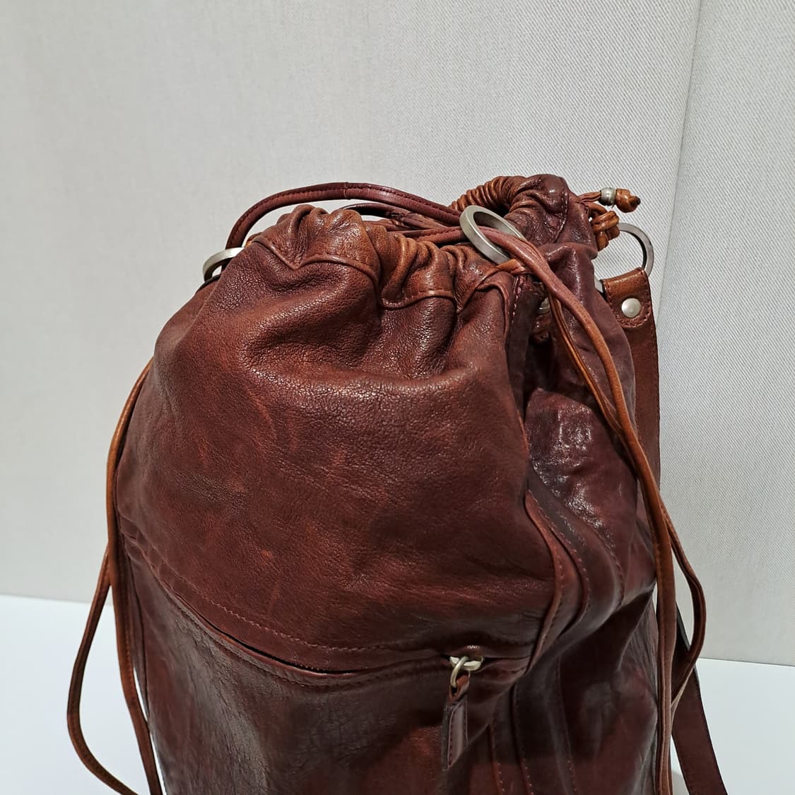 (택포) 이태리 피렌체 복조리 가죽 백팩 B554 상품이미지3