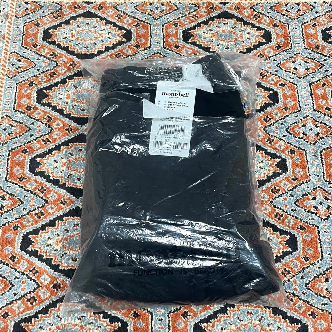 새상품 몽벨 블랙 밍크 기모 밴딩팬츠 남성L 상품이미지8