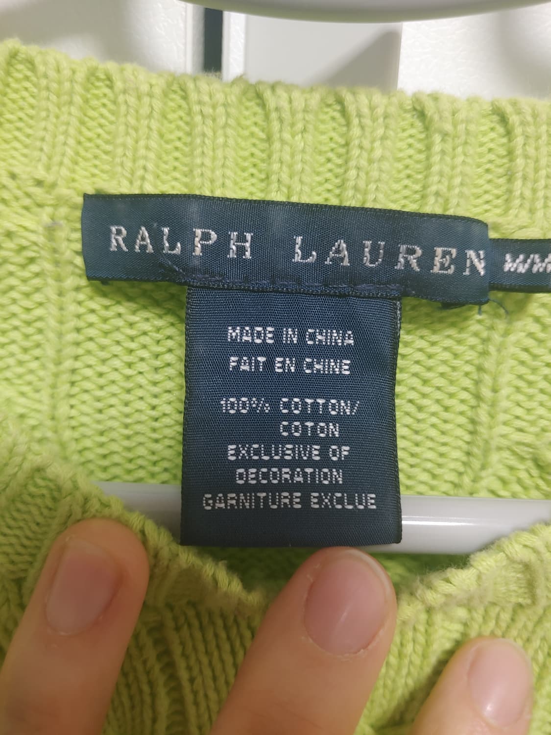 랄프로렌 폴로 꽈베기 면니트 -M사이즈 상품이미지6
