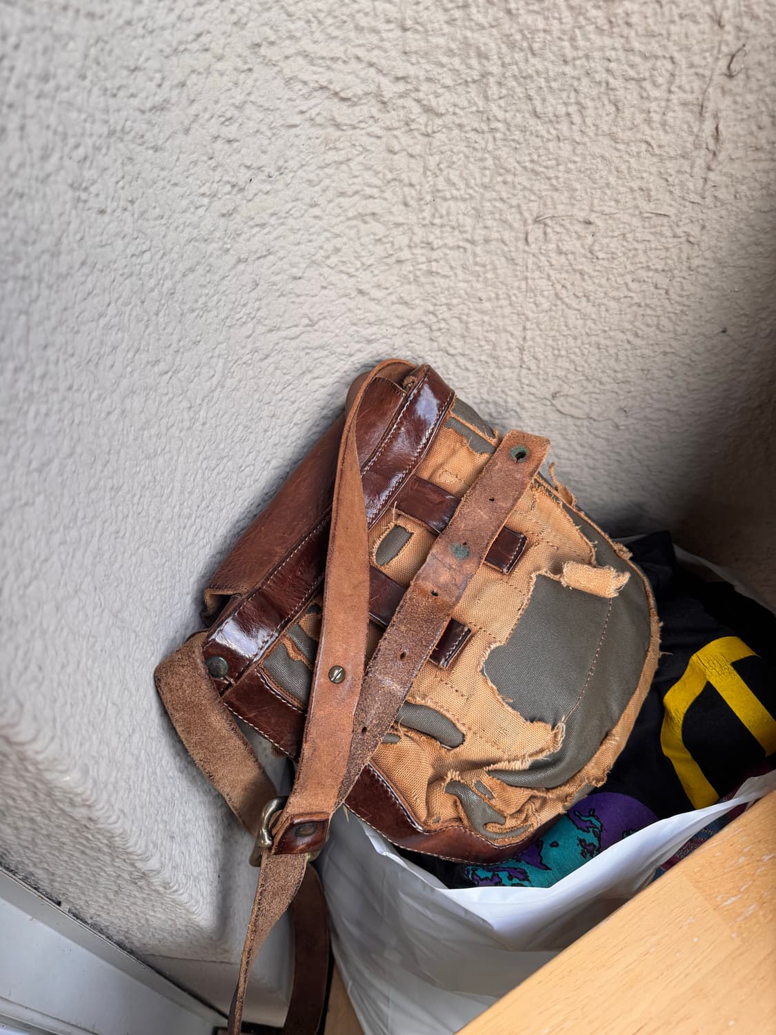 Rrl 캔버스 레더 크로스 백 상품이미지5